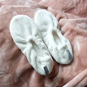 White Footies Slippers